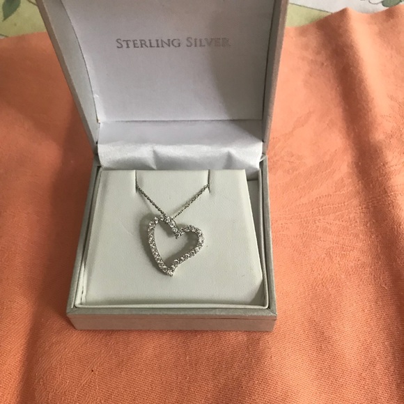 Silver heart necklace